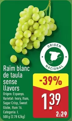 Râim Blanc De Taula Sense Llavors