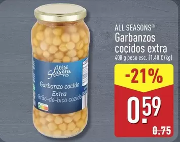 All Seasons - Garbanzos Cocidos Extra