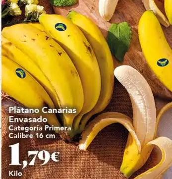 Platano Canarias Envasado Categoria Primera Calibre