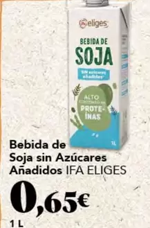 Ifa Eliges - Bebida De Soja Sin Azucares Anadidos