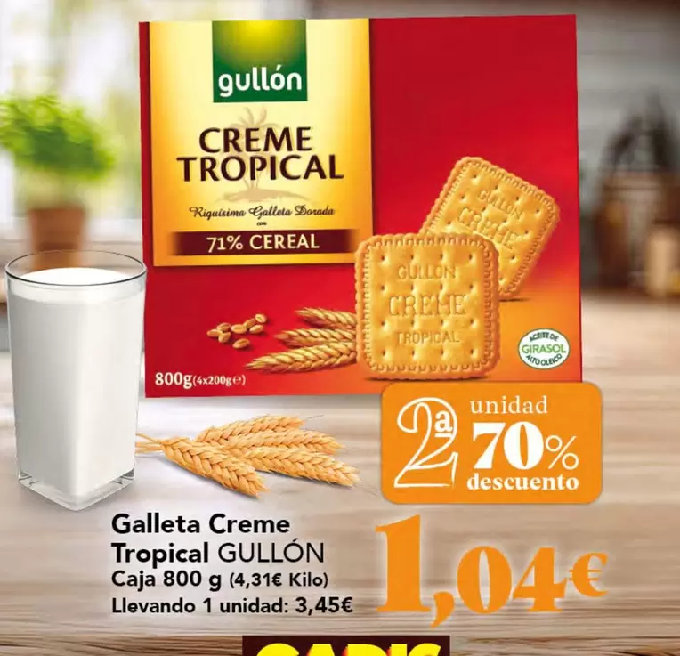 Gullón - Galleta Creme Tropical