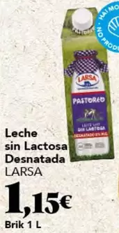 Larsa - Leche Sin Lactosa Desnatada
