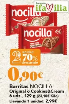 Nocilla - Barritas Original O Cookies&Cream