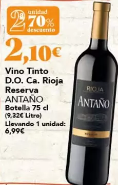 de antaño - Vino Tinto D.o.ca. Rioja Reserva