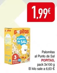 Popitas - Palomitas al punto de sal
