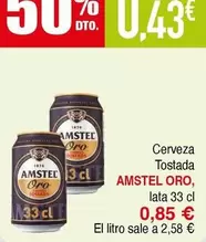 Amstel - Cerveza Tostada Oro