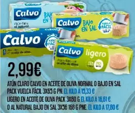 Calvo - Atun Claro En Aceite De Oliva Normal O Bajo En Sal