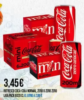 Coca-Cola - Refresco Normal, Zero O Zero Zero