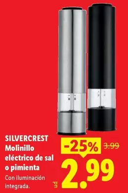 SilverCrest - Molinillo Eléctrico De Sal O Pimienta