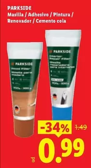 Parkside -Masilla/Adhesivo/Pintura/Renovador/Cemento Cola