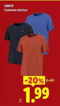 Crivit - Camiseta Técnica 