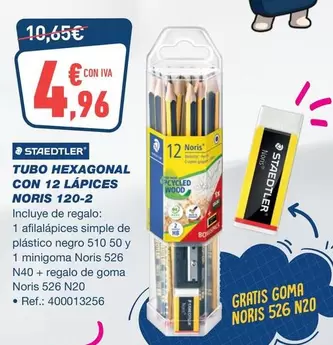 Staedtler - Tubo Hexagonal Con 12 Lápices Noris 120-2