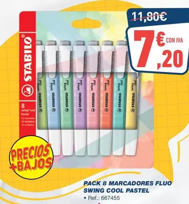 stabilo - Pack 8 Marcadores Fluo Swing Cool Pastel