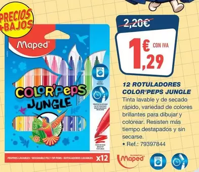 maped - 12 Rotuladores Color'Peps Jungle