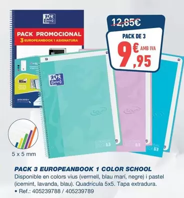 Oxford - Pack 3 Europeanbook 1 Color School