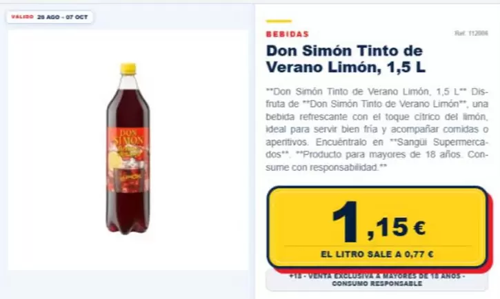 Simon - Don Tinto De Verano Limon