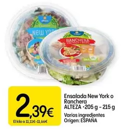 Alteza - Ensalada New York O Ranchera Origen: España