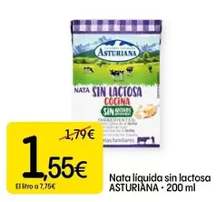 Asturiana - Nata Liquida Sin Lactosa