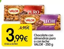 Valor - Chocolate Con Almendras Puro O Con Leche