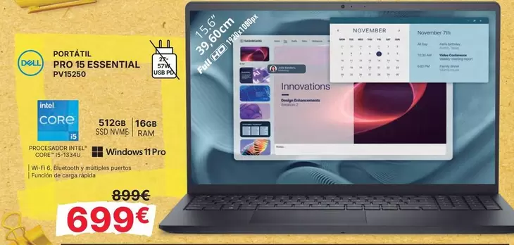 Dell - Portátil Pro 15 Essential Pv1226