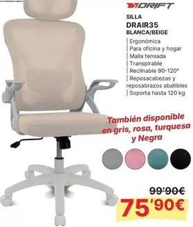 Drift - Silla Drair35 Blanca/ Beige