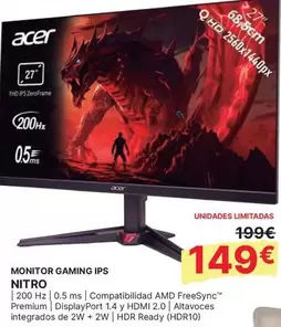 Acer - Monitor Gaming IPS Nitro