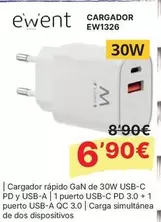 Ewent - Cargador Ew1326