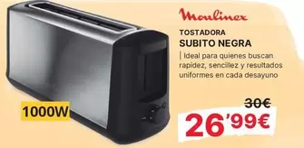 Moulinex - Tostadora Subito Negra