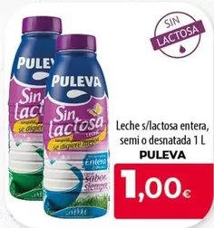 Puleva - Leche S/lactosa Entera, Semi O Desnatada