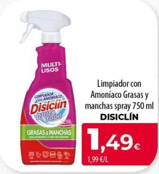 Disiclin - Limpiador Con Amoniaco Grasas Y Manchas Spray