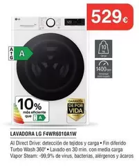 LG - Lavadora F4wr6010a1/w