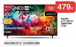 LG - QNED MINILLED 75" 55QNED72B6A
