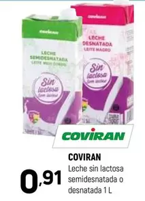 coviran - Leche Sin Lactosa Semidesnatada O Desnatada