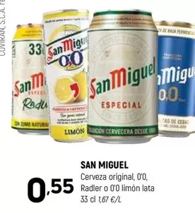 San Miguel - Cerveza Original, 0,0, Radler O 0°O Limon Lata