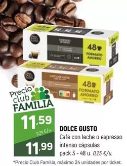 Dolce Gusto - Cafe Con Leche O Espresso Intenso Capsulas
