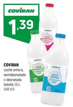 coviran - Leche Entera, Semidesnatada O Desnatada Botella