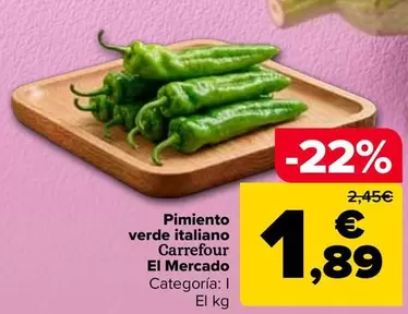 Carrefour El Mercado - Pimiento Verde Italiano 