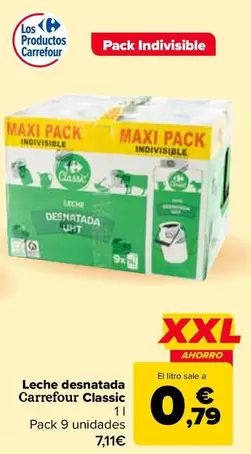 Carrefour - Leche Desnatada Classic