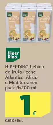 Hiperdino - Bebida De Fruta+leche Atalntico, Alisio O Mediterráneo