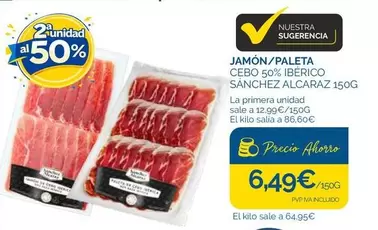 Sánchez Alcaraz - Jamon/ Paleta Cebo 50% Iberico