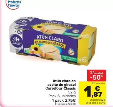 carrefour - Atun Claro En Aceite De Girasol Classic