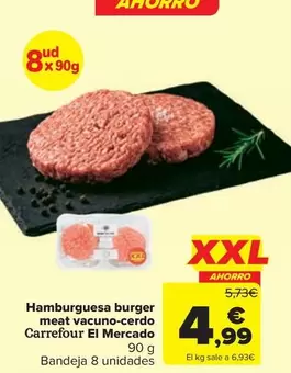 carrefour - Hamburguesa Burger Meat Vacuno-cerdo El Mercado