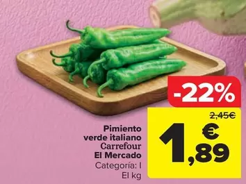 carrefour - Pimiento Verde Italiano El Mercado