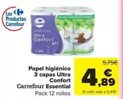 carrefour - Papel Higiénico 3 Capas Ultra Confort