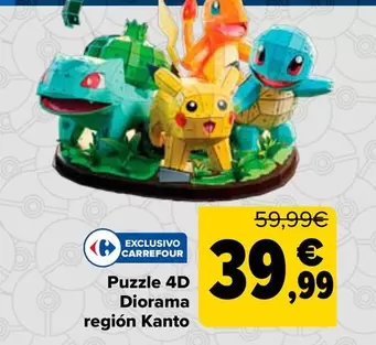 Puzzle 4d Diorama Región Kanto