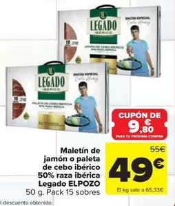 Legado ElPozo - Maletín De Jamón O Paleta De Cebo Ibérico 50% Raza Ibérica
