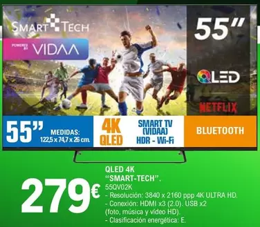 Smart-Tech - Qled 4k Smart 55QV02K