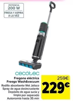Cecotec - Fregona Eléctrica Freego Wash&Vacuum