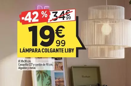 Lámpara Colgante Liby