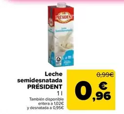 Président - Leche Semidesnatada